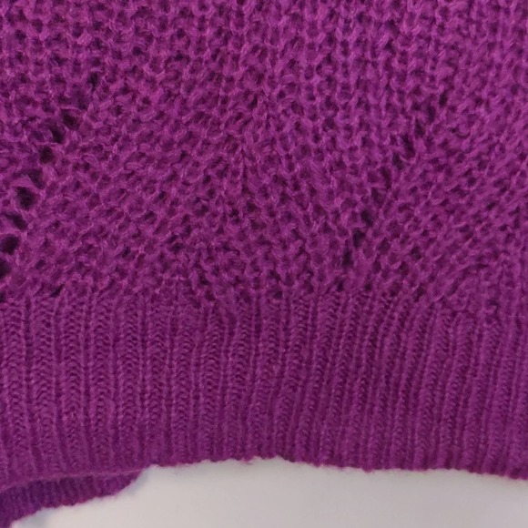 RXB Chunky Cable Knit Sweater Medium Purple - Picture 5 of 7